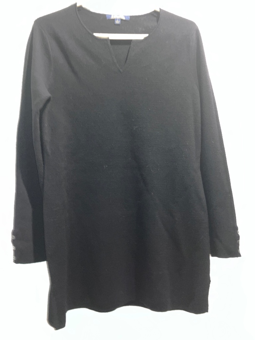 Brooks Brothers Tunic/Mini-Dress, L, Merino, Black